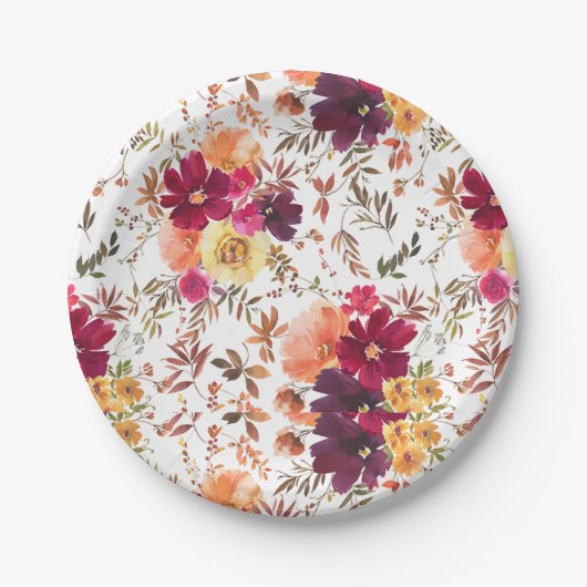 Fall Splendor Bloral Baby Shooting Paper Teller (Vorderseite)