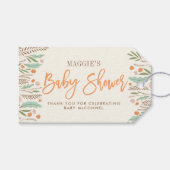 Fall Sprigs Gender Neutral Baby Shower Geschenk Ta Geschenkanhänger (Vorderseite (Horizontal))