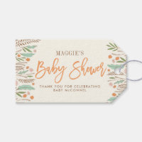 Fall Sprigs Gender Neutral Baby Shower Geschenk Ta