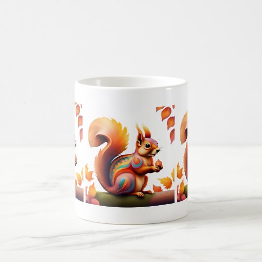 Fall Squirrel Alebrije Kaffeetasse (Mittel)