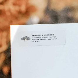 Fall-Stall mit Pumpkins Rücksendeadresse-Label