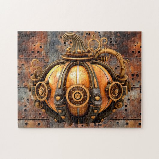 Fall Steampunk Pumpkin Puzzle (Horizontal)