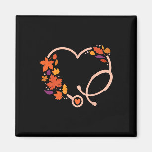 Fall Stethoscope Nurse Erntedank Pflege Herbst Magnet
