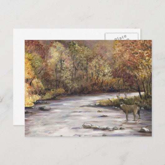 Fall Stream Art Postkarte (Vorne/Hinten)