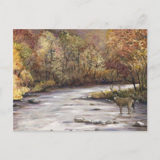 Fall Stream Art Postkarte (Vorderseite)