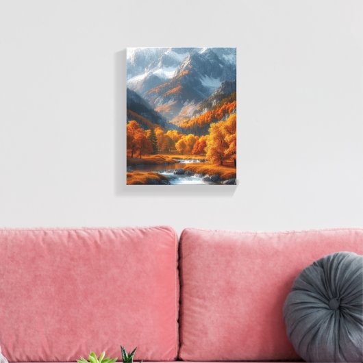 Fall Stream Leinwanddruck (Insitu (Wohnzimmer))