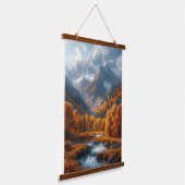 Fall Stream Wandteppich Mit Holzrahmen (Gewinkelt)