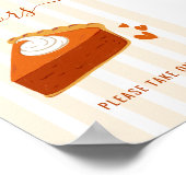 Fall Streifen Kleine Süsse Pie Favor Tabletop Zeic Poster (Ecke)