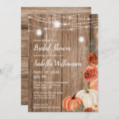 Fall String of Lights & Mason Jar Brautparty Einladung (Vorne/Hinten)