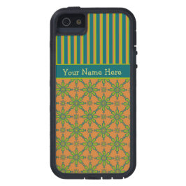 Fall Striped Tribal, Rust, Green, Blue iPhone 5/5s Case-Mate iPhone Hülle