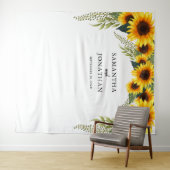 Fall Sunblumen Hochzeitskabine Hintergrund des Fot Wandteppich (Beispiel (Horizontal))