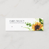 FALL SUNFLOWER AUTUMN STUD EARRING DISPLAD MINI VISITENKARTE (Vorderseite)
