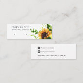 FALL SUNFLOWER AUTUMN STUD EARRING DISPLAD MINI VISITENKARTE (Vorne/Hinten)