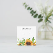 FALL SUNFLOWER AUTUMN STUD EARRING DISPLAY CARD QUADRATISCHE VISITENKARTE (Stehend Vorderseite)