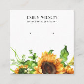 FALL SUNFLOWER AUTUMN STUD EARRING DISPLAY CARD QUADRATISCHE VISITENKARTE (Vorderseite)
