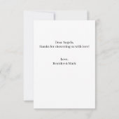 Fall Sunflower Baby Dusche Dankeskarte (Rückseite)