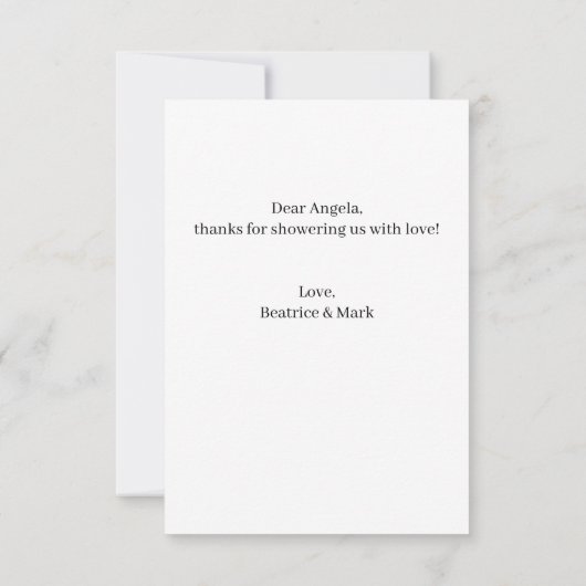 Fall Sunflower Baby Dusche Dankeskarte (Rückseite)