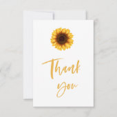 Fall Sunflower Baby Dusche Dankeskarte (Vorderseite)