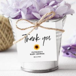 Fall Sunflower Baby Dusche Geschenkanhänger