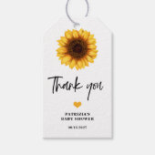 Fall Sunflower Baby Dusche Geschenkanhänger (Vorderseite)