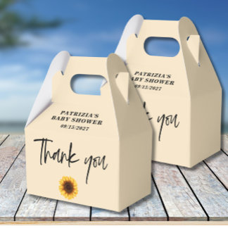 Fall Sunflower Baby Dusche Geschenkschachtel