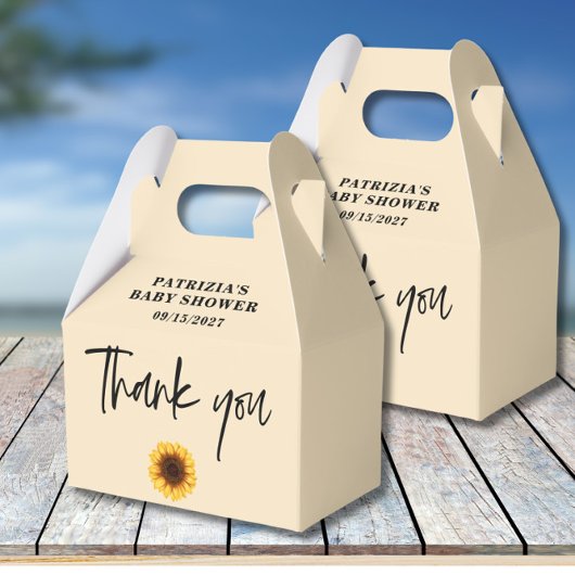 Fall Sunflower Baby Dusche Geschenkschachtel