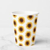 Fall Sunflower Baby Dusche Pappbecher (Rückseite)