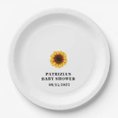 Fall Sunflower Baby Dusche Pappteller (Vorderseite)