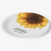 Fall Sunflower Baby Dusche Pappteller (Schrägansicht)