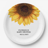 Fall Sunflower Baby Dusche Pappteller (Vorderseite)