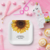 Fall Sunflower Baby Dusche Pappteller (Party)