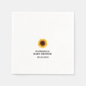 Fall Sunflower Baby Dusche Serviette (Vorderseite)