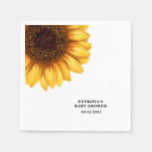 Fall Sunflower Baby Dusche Serviette (Vorderseite)