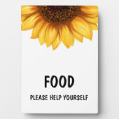 Fall Sunflower Baby Duwer Favorit Schild Fotoplatte (Vorderseite)