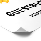 Fall Sunflower Baby Showbook Gästebuch (Ecke)