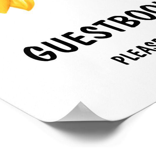 Fall Sunflower Baby Showbook Gästebuch (Ecke)