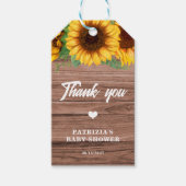 Fall Sunflower | Baby Shower Geschenkanhänger (Vorderseite)