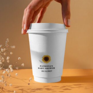 Fall Sunflower Baby Shower Pappbecher