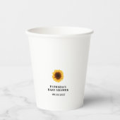 Fall Sunflower Baby Shower Pappbecher (Vorderseite)