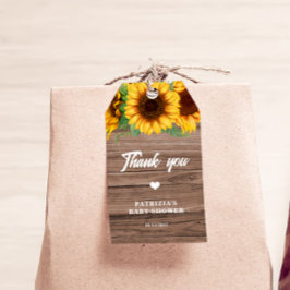 Fall Sunflower | Babydusche Geschenkanhänger