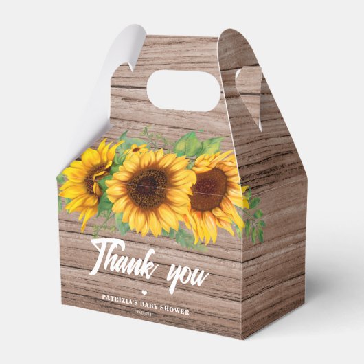 Fall Sunflower | Babydusche Geschenkschachtel (Vorderseite)