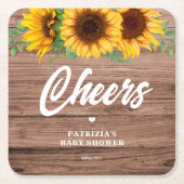 Fall Sunflower | Babydusche Rechteckiger Pappuntersetzer (Vorderseite)