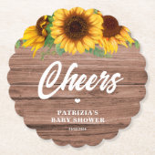 Fall Sunflower | Babydusche Untersetzer (Vorderseite)