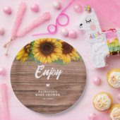 Fall Sunflower | Babyduschpapier Pappteller (Party)