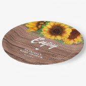 Fall Sunflower | Babyduschpapier Pappteller (Schrägansicht)