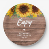 Fall Sunflower | Babyduschpapier Pappteller (Vorderseite)