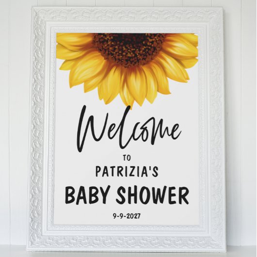 Fall Sunflower Begrüßungsdusche Poster