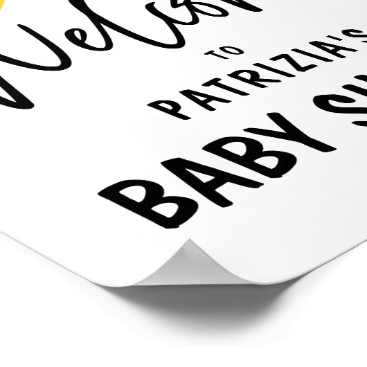 Fall Sunflower Begrüßungsdusche Poster (Ecke)