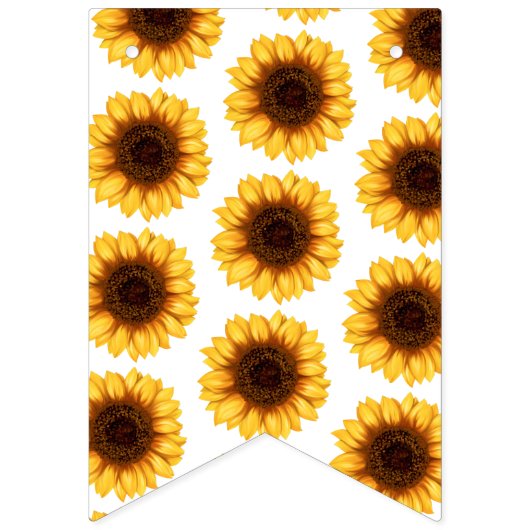 Fall Sunflower Begrüßungsdusche Wimpelkette (Erste Fahne)