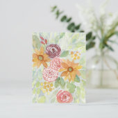 Fall Sunflower Bouquet Postkarte (Stehend Vorderseite)